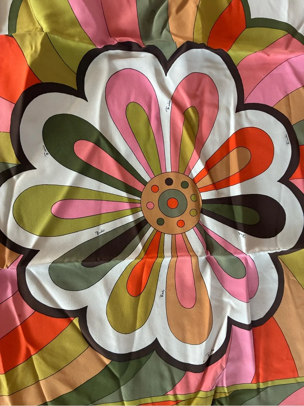 Vintage 1970’s - Emilio Pucci Floral Silk Scarf